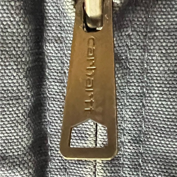Vintage Carhartt J130 Dark Blue/Gray Hooded Jacket - Picture 8 of 12